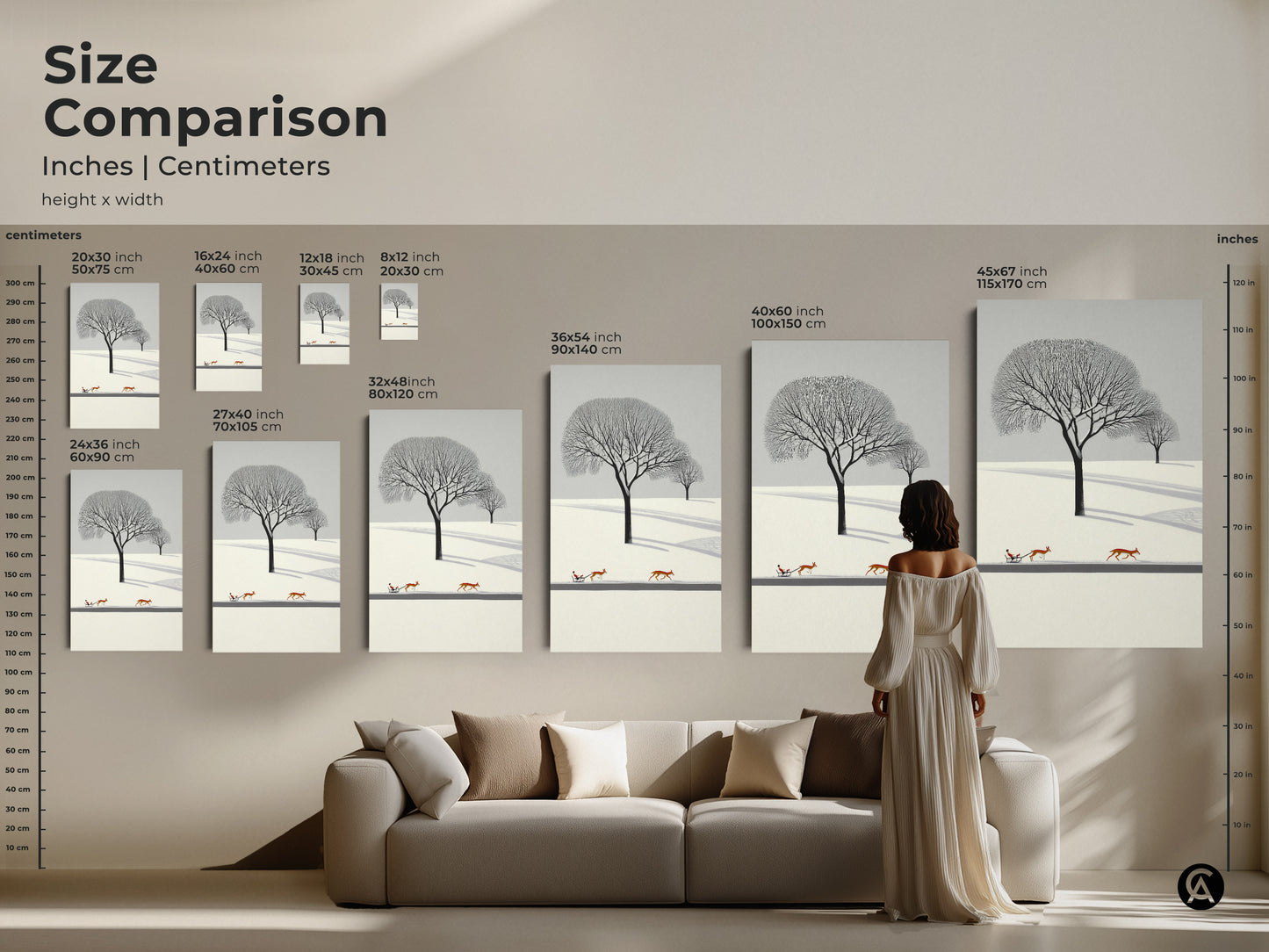 Google Drive shows a warning before download. The minimalist winter landscape wall art has deer pulling a sleigh. Scandinavian nature artwork is perfect for cozy bedroom wall decor. A Christmas gift for nature lovers. The winter scene art print features flat design. The snow landscape canvas uses Nordic style for home decor.