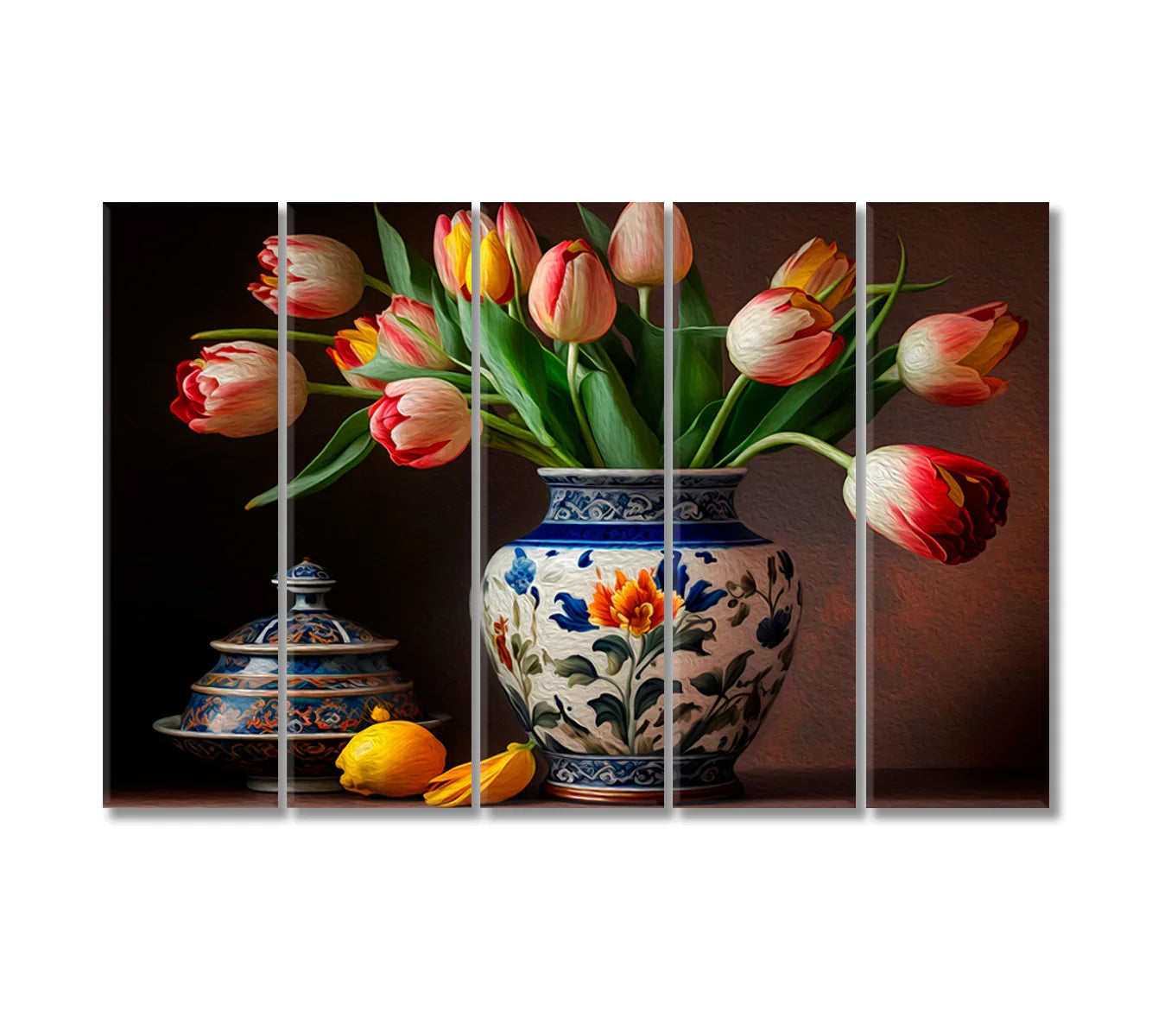 Tulips Still Life Wall Art Print-Canvas Print-CetArt-1 Panel-24x16 inches-CetArt