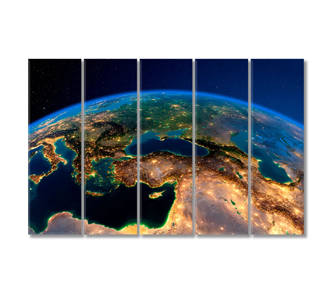 Planet Earth Modern Canvas Wall Decor-Canvas Print-CetArt-1 Panel-24x16 inches-CetArt