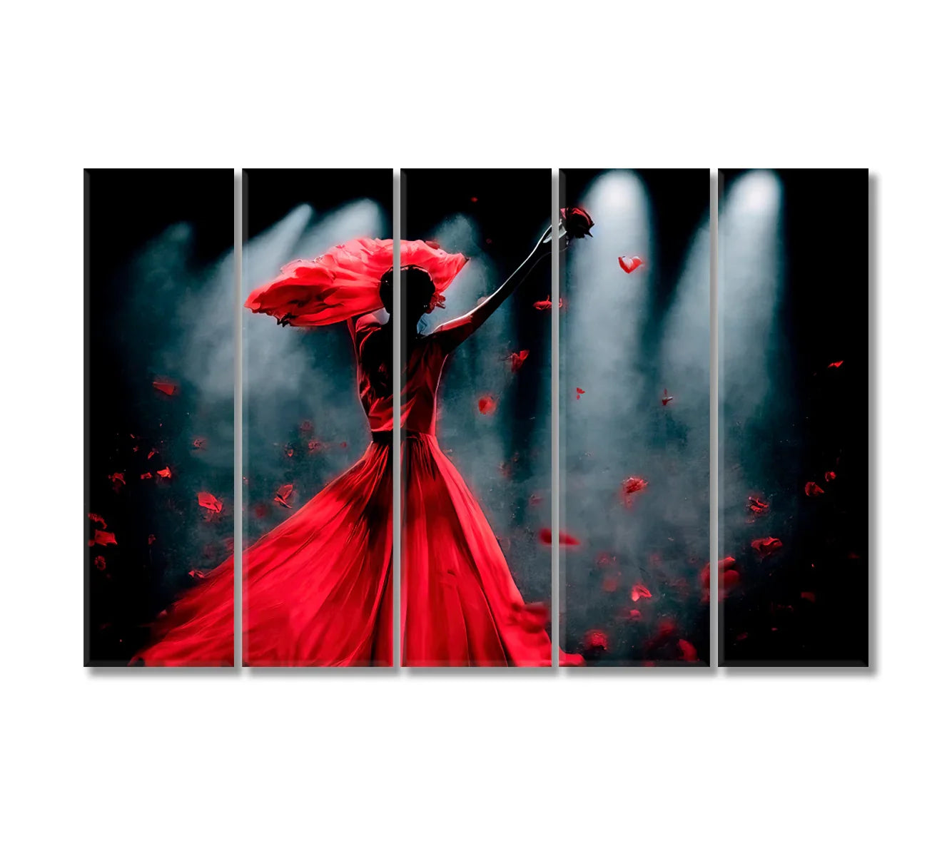 Flamenco Dancer Canvas Wall Art-Canvas Print-CetArt-1 Panel-24x16 inches-CetArt
