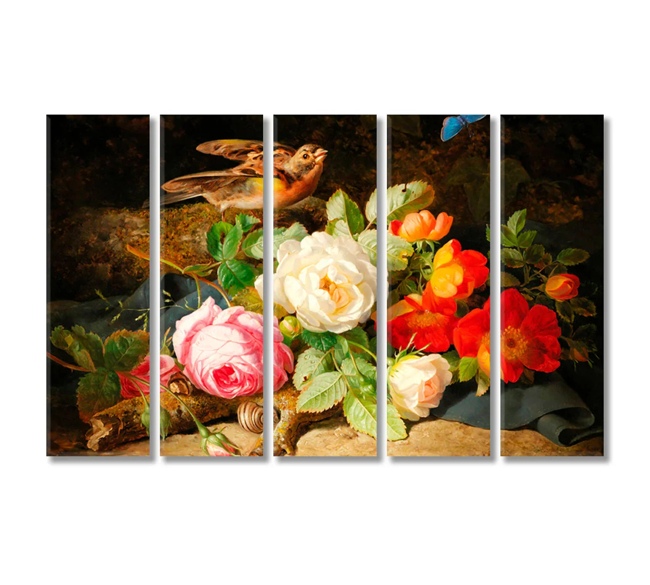 Roses Still Life Canvas Wall Art-Canvas Print-CetArt-1 Panel-24x16 inches-CetArt