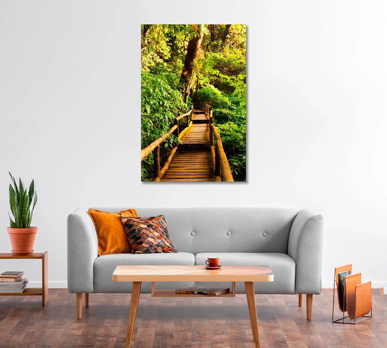 Beautiful Rain Forest Canvas Wall Art-Canvas Print-CetArt-1 panel-16x24 inches-CetArt