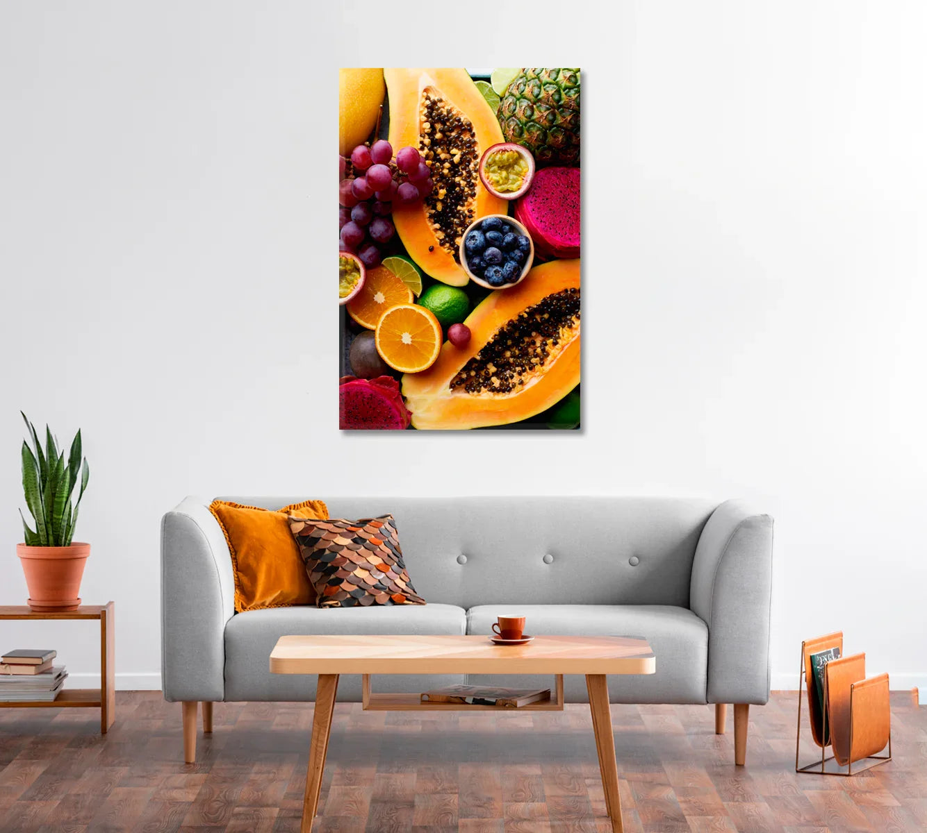 Tropical Fruits Canvas Wall Decor-Canvas Print-CetArt-1 panel-16x24 inches-CetArt