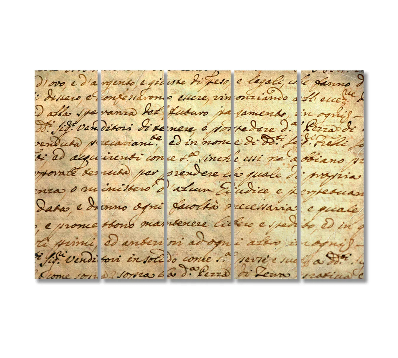 Old Manuscript Canvas Wall Art-Canvas Print-CetArt-1 Panel-24x16 inches-CetArt