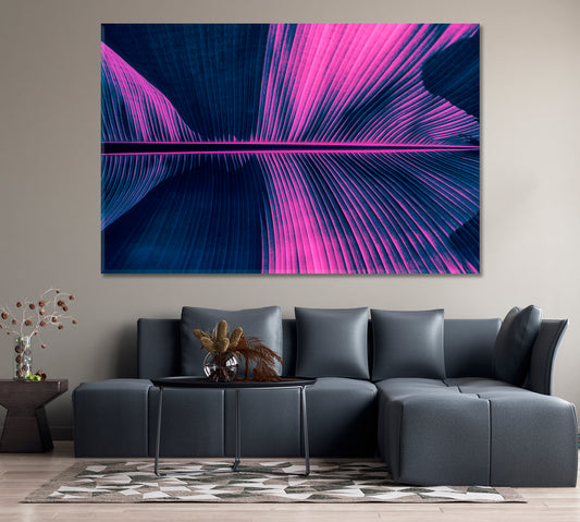 Abstract Purple Palm Leaf Canvas Print-Canvas Print-CetArt-1 Panel-24x16 inches-CetArt