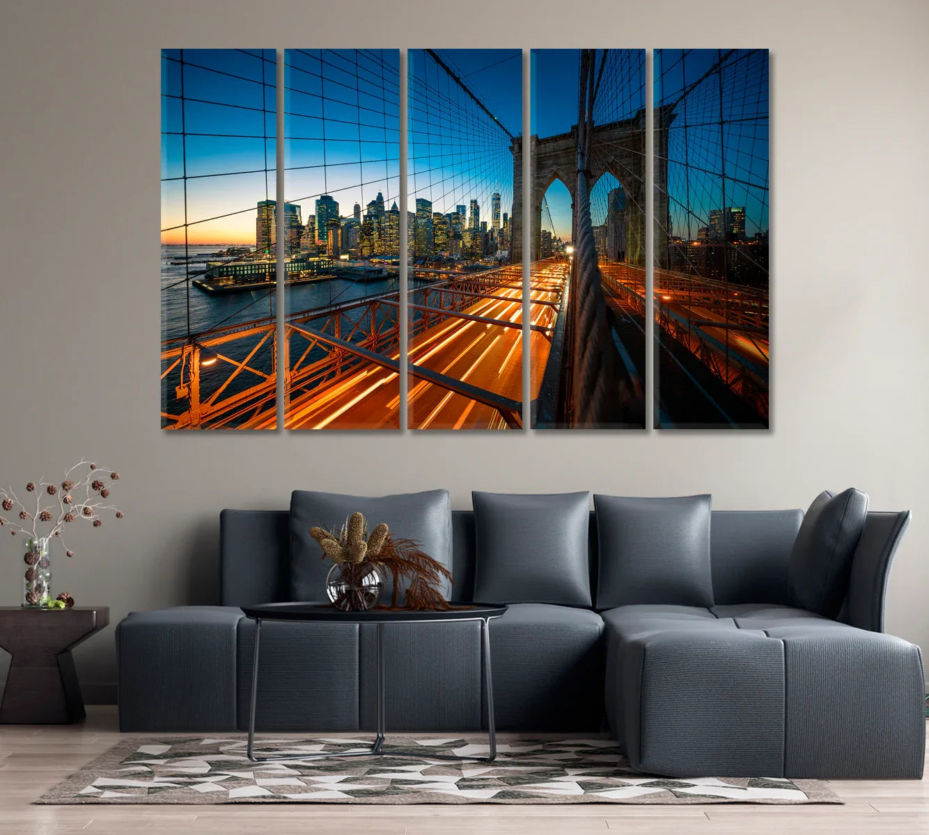 Brooklyn Bridge New York USA Canvas Print-Canvas Print-CetArt-1 Panel-24x16 inches-CetArt