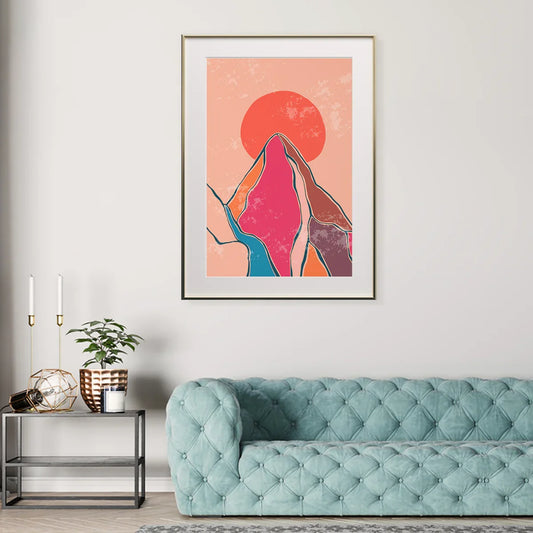 Colorful Mountain Landscape Modern Art Posters For Wall Decoration-Vertical Posters NOT FRAMED-CetArt-8″x10″ inches-CetArt