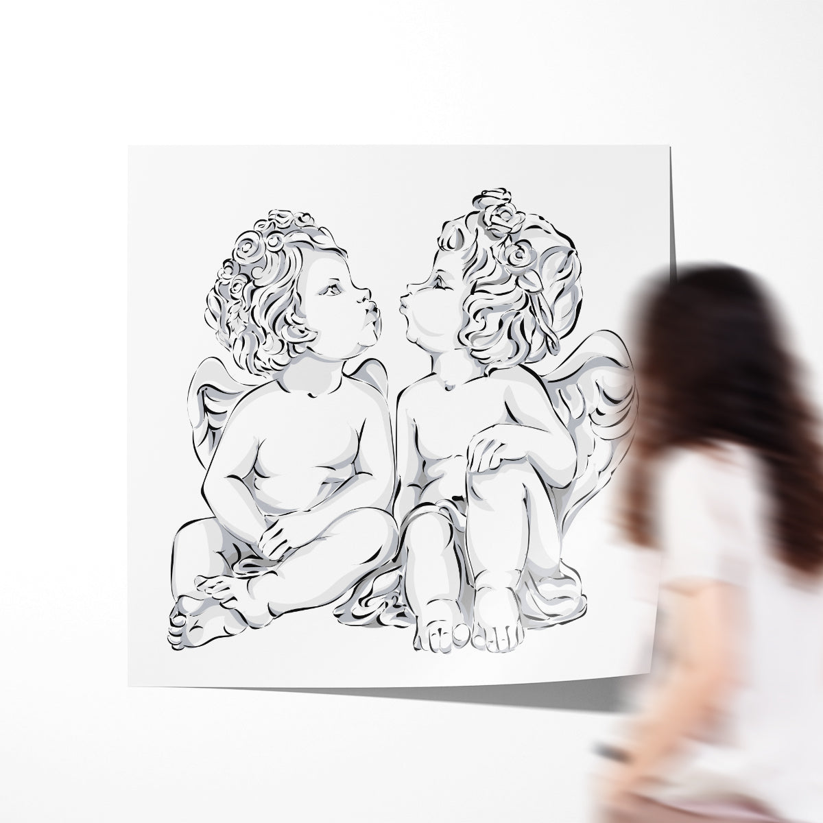 Cupid Posters For Living Room Wall-Square Posters NOT FRAMED-CetArt-8″x8″ inches-CetArt