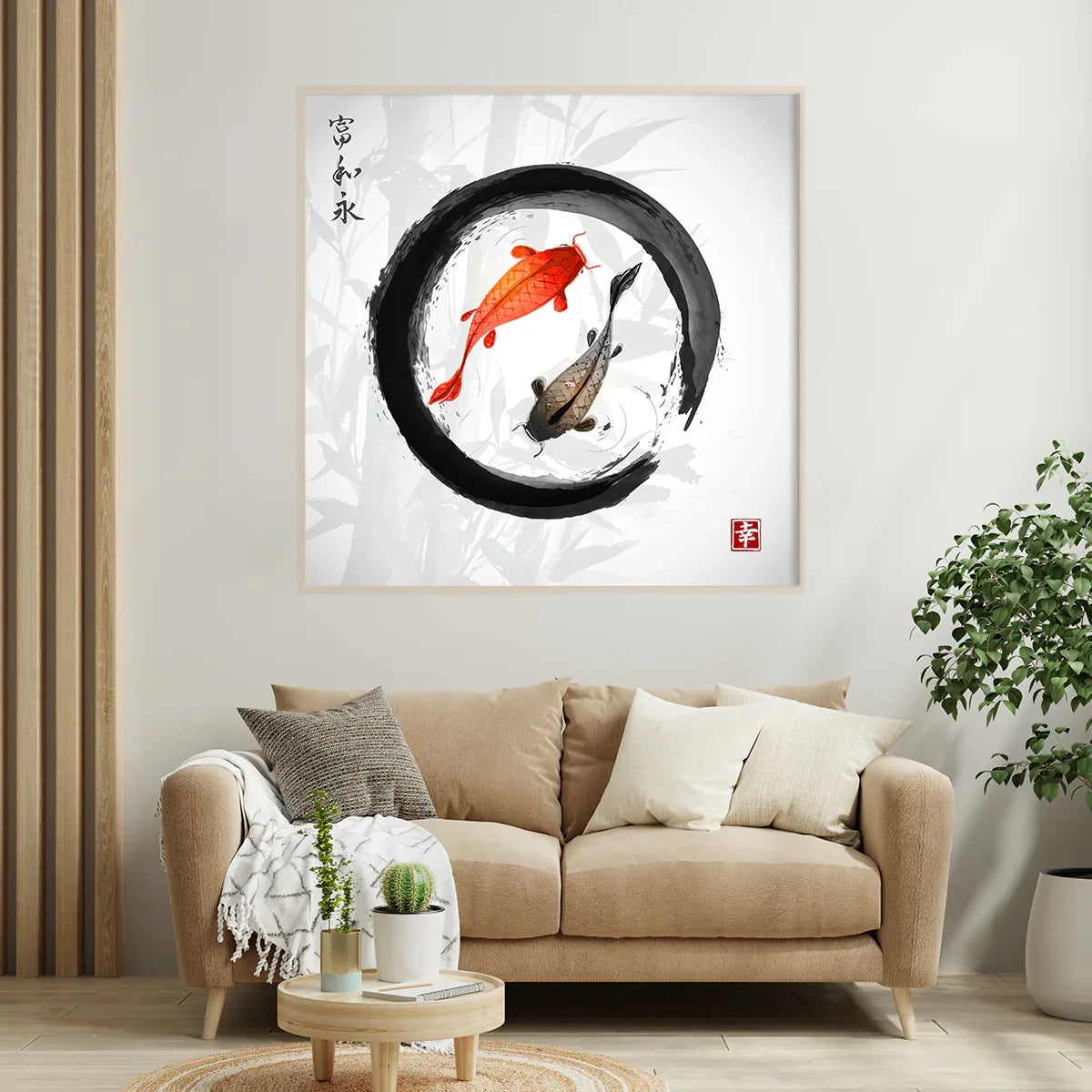 Red and Black Koi Carp Posters For Home Decor-Square Posters NOT FRAMED-CetArt-8″x8″ inches-CetArt