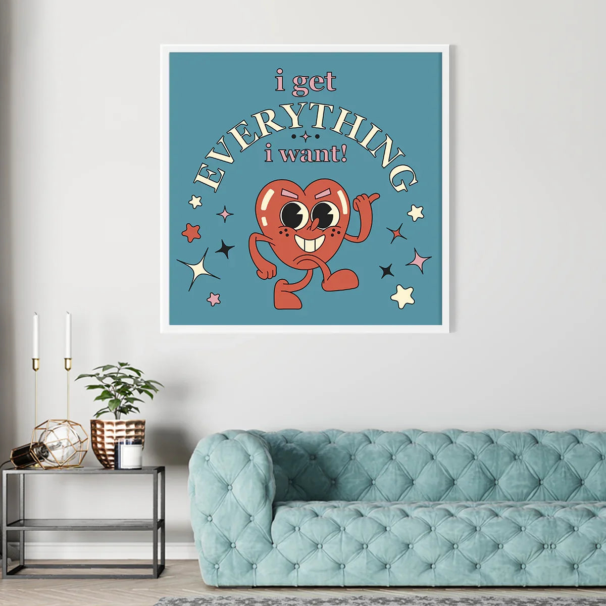 Pop Art Heart Posters For Room-Square Posters NOT FRAMED-CetArt-8″x8″ inches-CetArt