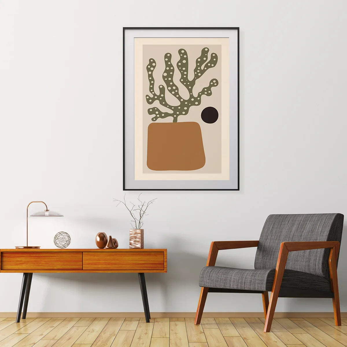 Vintage Boho Style Abstract Plant Posters And Prints-Vertical Posters NOT FRAMED-CetArt-8″x10″ inches-CetArt
