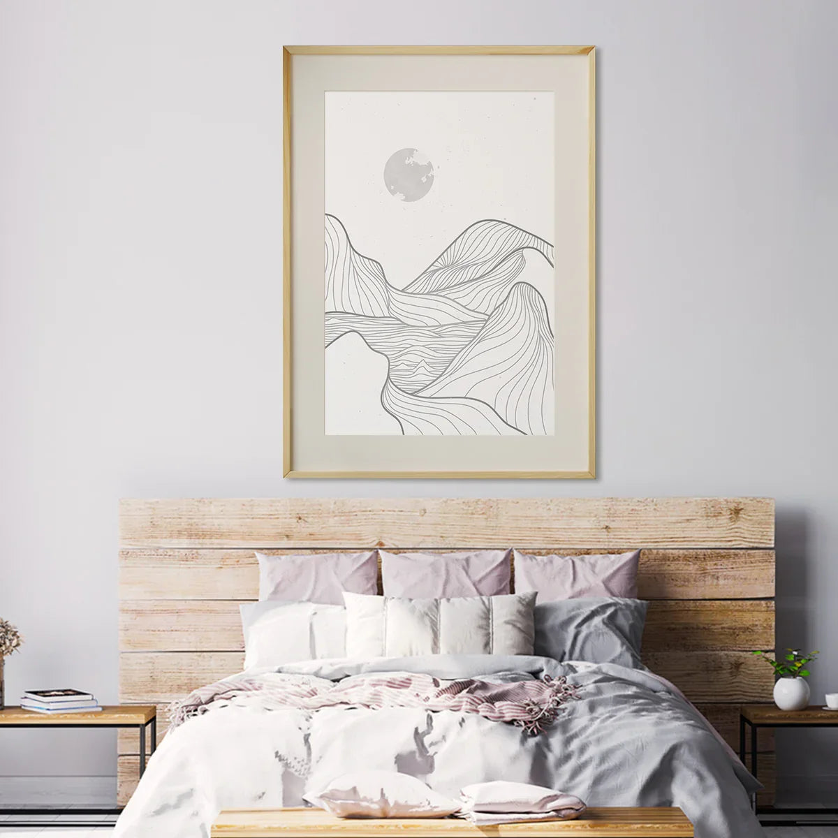 Mountain Landscapes Line Art Minimalist Modern Abstract Art Posters-Vertical Posters NOT FRAMED-CetArt-8″x10″ inches-CetArt