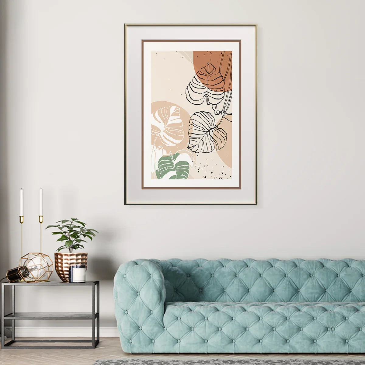 Line Art Leaves Modern Art Prints And Posters-Vertical Posters NOT FRAMED-CetArt-8″x10″ inches-CetArt