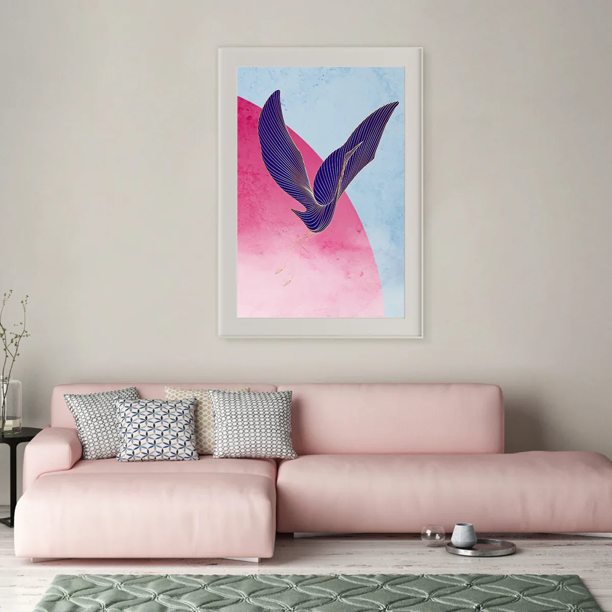 Abstract Japanese Crane Posters Prints Wall Decor-Vertical Posters NOT FRAMED-CetArt-8″x10″ inches-CetArt