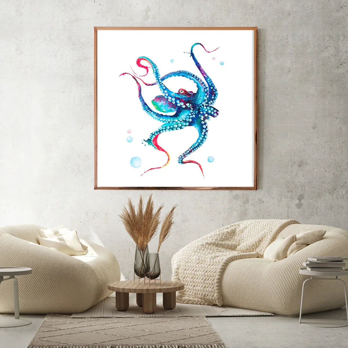 Octopus Posters Decoration for Interior-Square Posters NOT FRAMED-CetArt-8″x8″ inches-CetArt