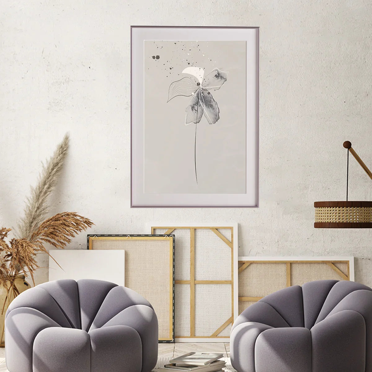 Pastel Colors Flower Modern Abstract Art Posters-Vertical Posters NOT FRAMED-CetArt-8″x10″ inches-CetArt