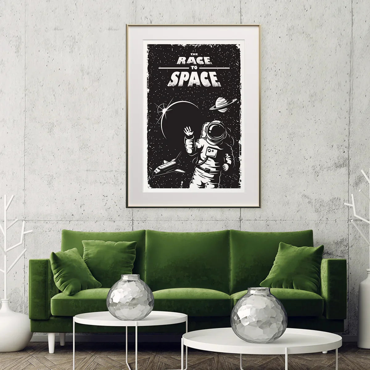 Space with Shuttle Vintage Poster-Vertical Posters NOT FRAMED-CetArt-8″x10″ inches-CetArt
