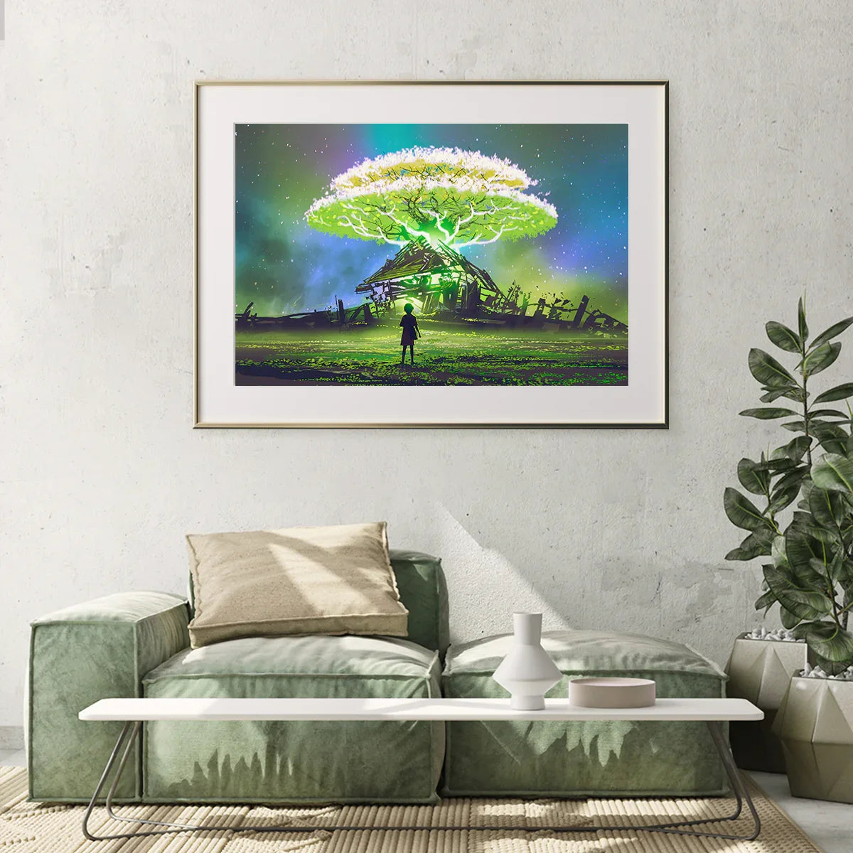 Glowing Tree Contemporary Art Prints Posters-Horizontal Posters NOT FRAMED-CetArt-10″x8″ inches-CetArt