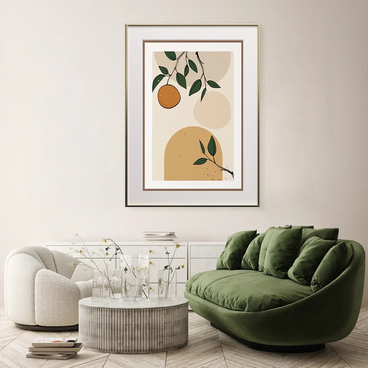 Abstract Vintage Oranges Boho Art Posters For Home And Office-Vertical Posters NOT FRAMED-CetArt-8″x10″ inches-CetArt