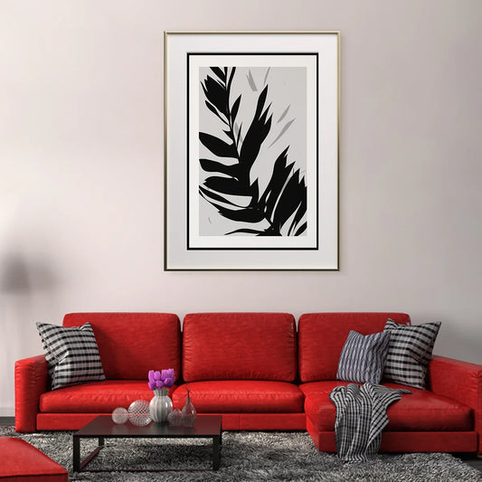 Minimalist Palm Leaves Black and White Posters-Vertical Posters NOT FRAMED-CetArt-8″x10″ inches-CetArt