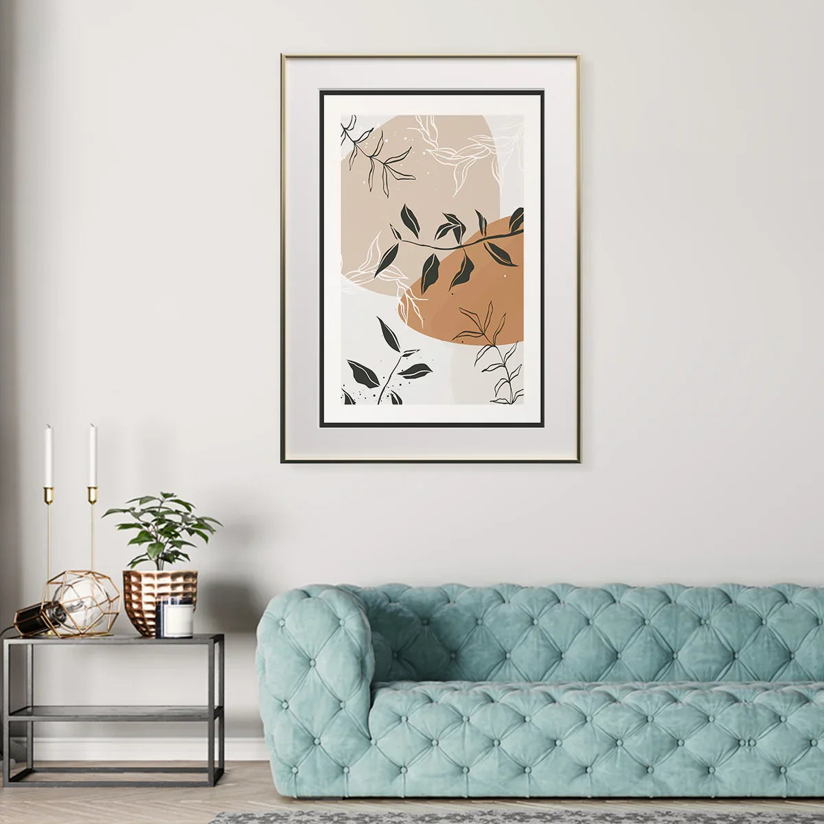 Modern Abstract Leaves Line Art Office Poster-Vertical Posters NOT FRAMED-CetArt-8″x10″ inches-CetArt