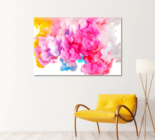 Abstract Multicolored Smoke Canvas Print | Bright Modern Wall Art