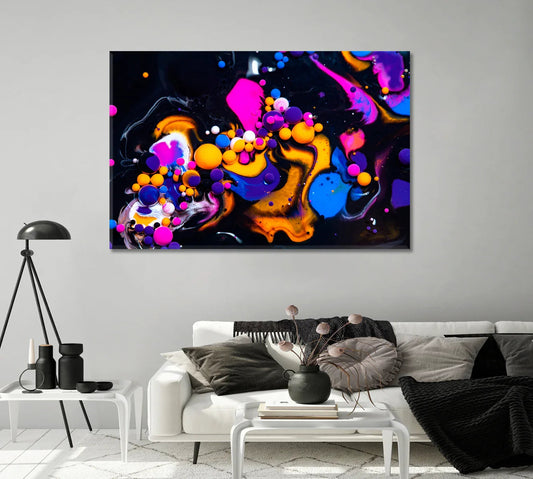 Abstract Liquid Bubbles: Vivid, Modern Canvas Art for Bold Interiors - CetArt