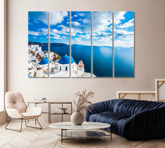 Coastal Blue Wall Art for Scandinavian Living Rooms