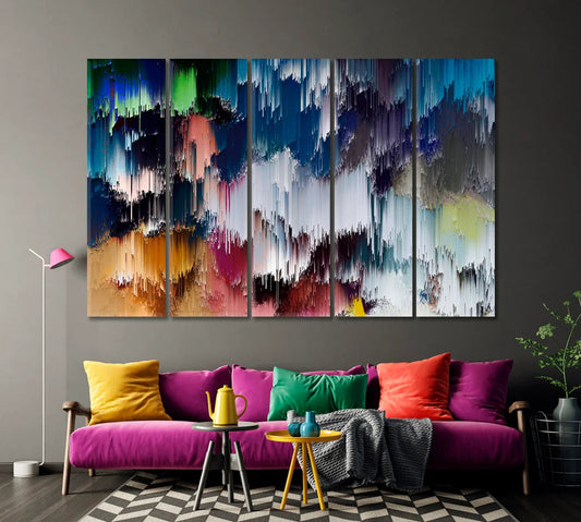 Abstract Multicolor Geometric Pattern Canvas Print - CetArt