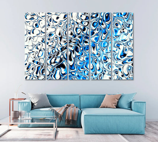 Modern Abstract Blue Bubbles Pattern