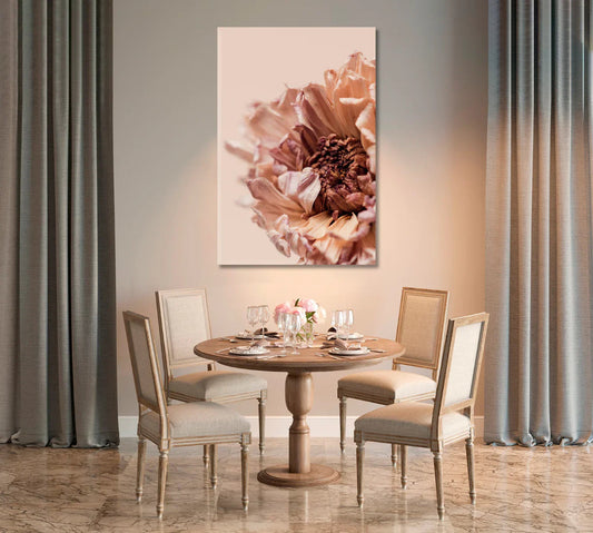 Beige Chrysanthemum Flower Trendy Wall Décor