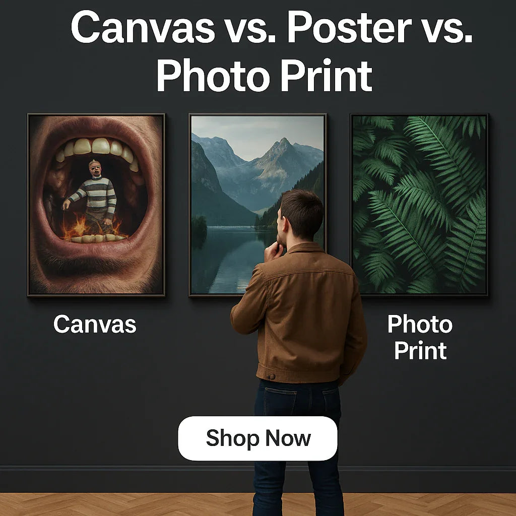 Canvas vs. Poster vs. Photo Print - CetArt
