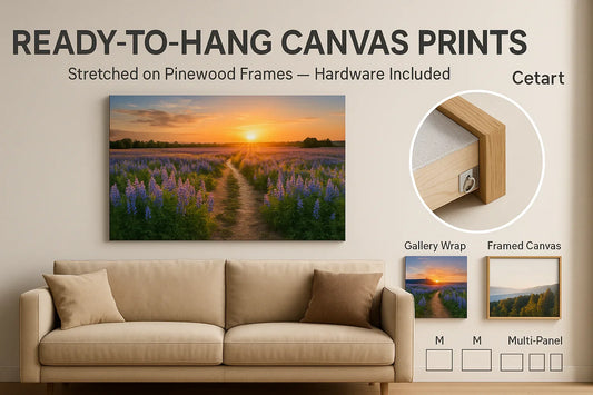 Ready-to-Hang Canvas Prints: Pinewood Stretcher Frames Explained for Daily Use - CetArt