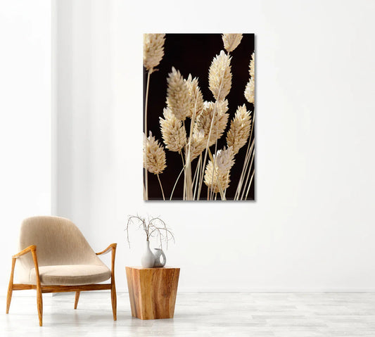 Dry Beige Plant Canvas Interior Design