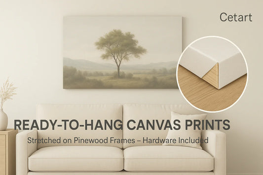 Ready-to-Hang Canvas Prints on Pinewood Frames - CetArt