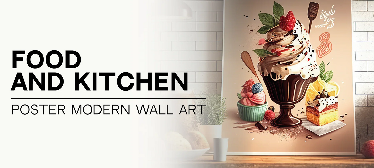 Food and Kitchen Poster Modern Wall Art - CetArt