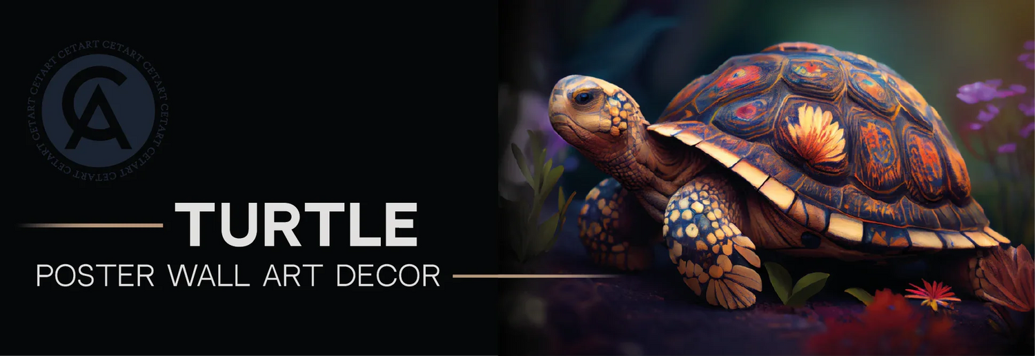 Turtle Poster Wall Art Decor - CetArt