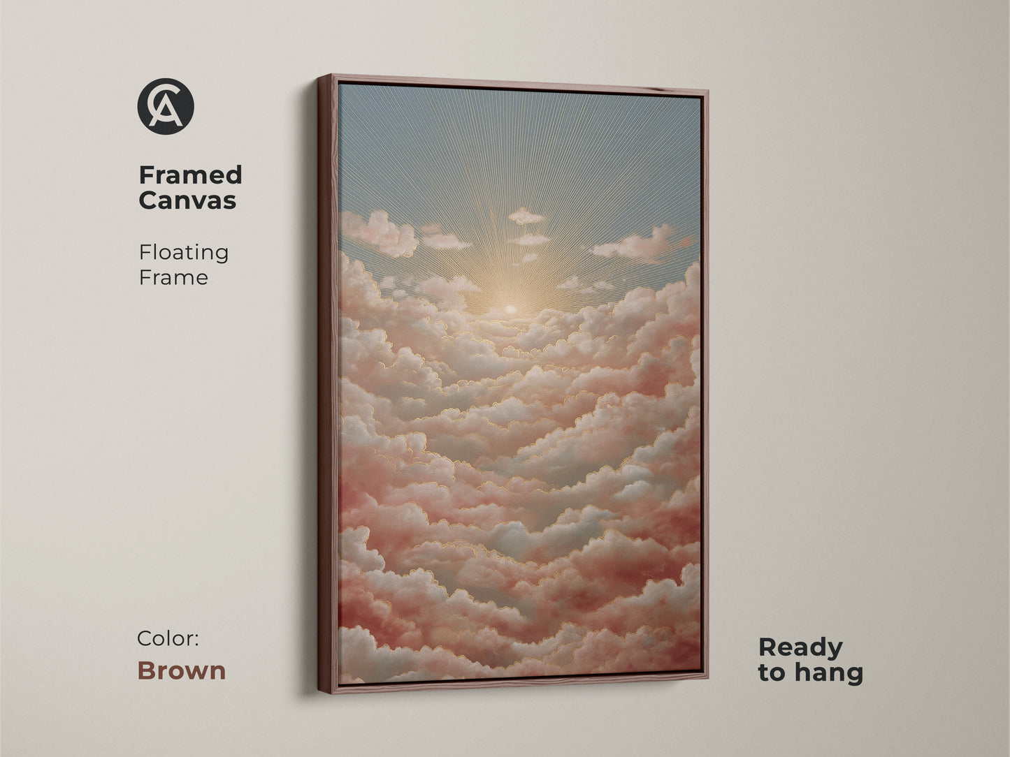 Vibrant orange and gold abstract painting. This modern canvas print features dynamic geometric shapes. It makes a bold statement as office wall decor. Consider it as a unique new job gift artwork.