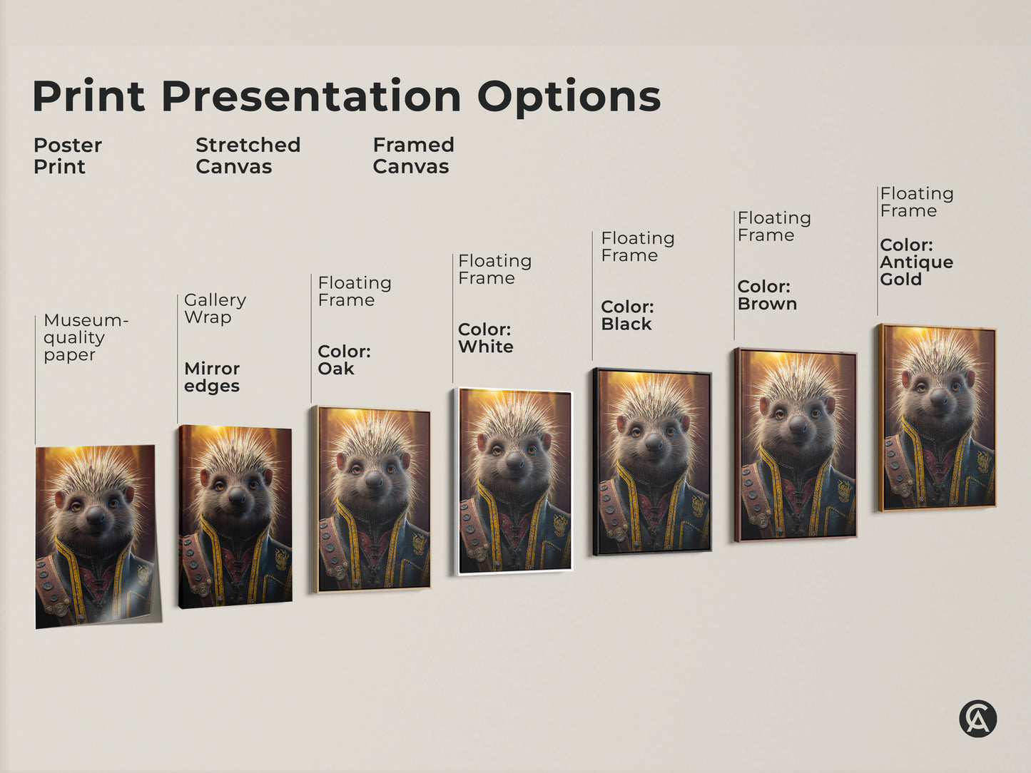 Explore presentation options for your steampunk hedgehog art print. Choose from posters stretched canvas and framed prints. Find the perfect fit for your space today
