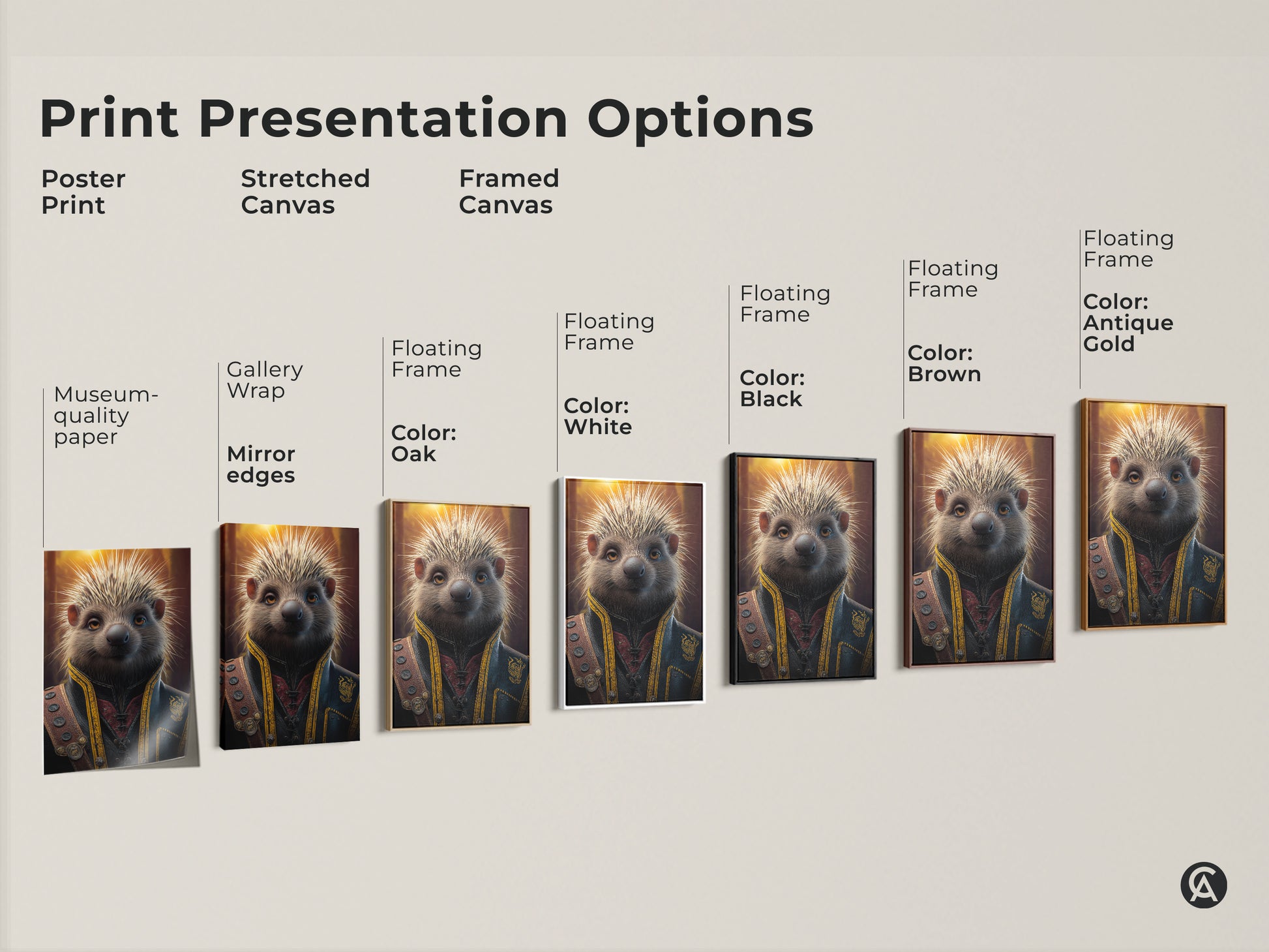 Explore presentation options for your steampunk hedgehog art print. Choose from posters stretched canvas and framed prints. Find the perfect fit for your space today