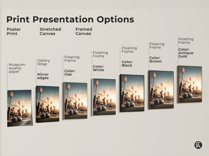Explore American Football Canvas Print presentation options. Choose from poster prints stretched canvas and framed canvas. Various frame colors are available including oak white black brown and antique gold. Find the perfect style for your man cave or sports bar decor.