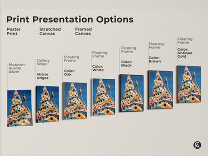 Explore print presentation options. See poster prints stretched canvases and framed canvases of the surreal geometric mountain art. Options include black brown oak antique gold and white floating frames.