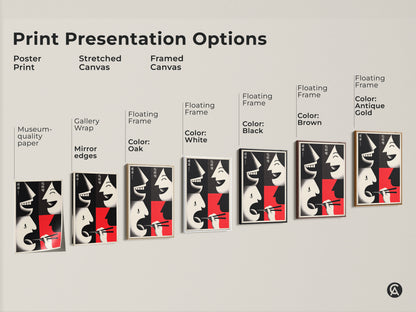 Explore print presentation options for Faces & Chopsticks Canvas. Choose from poster print stretched canvas and framed canvas. Floating frames are available in oak white black brown and antique gold. The museum-quality paper ensures lasting beauty.