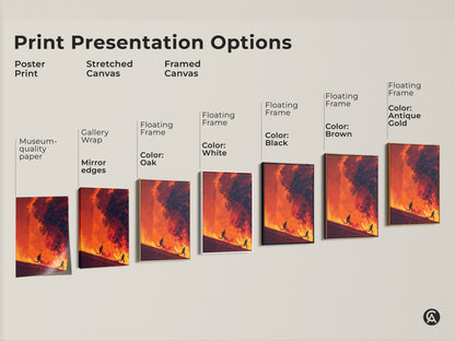 Explore print presentation options. Choose from poster prints stretched canvas or framed canvas. Select a floating frame in black brown oak antique gold or white. Find the perfect style.