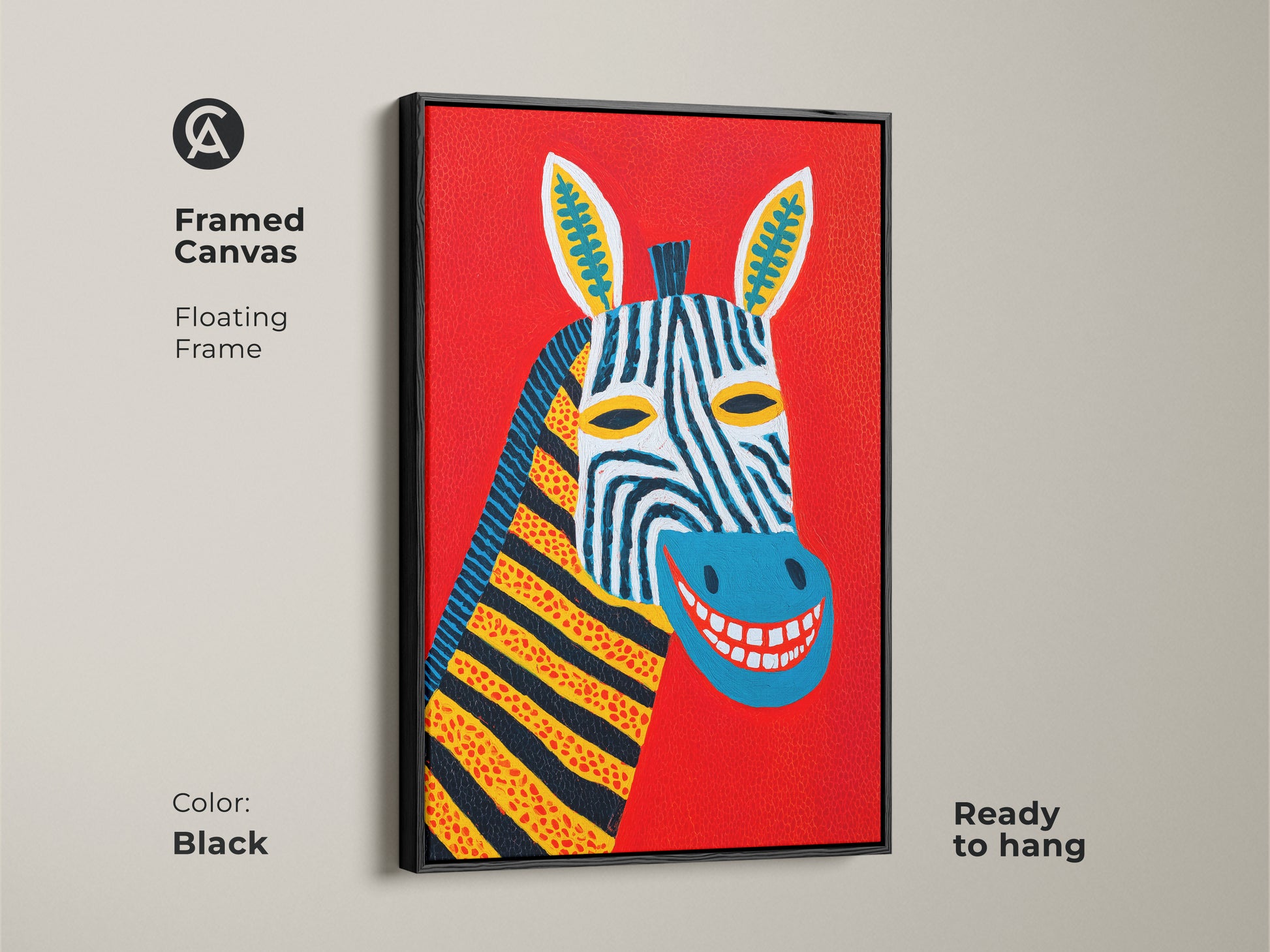 Transform your office with this modern abstract geometric artwork. The canvas art features a vibrant color splash with blue orange and teal shapes. This contemporary art print is perfect for housewarming.