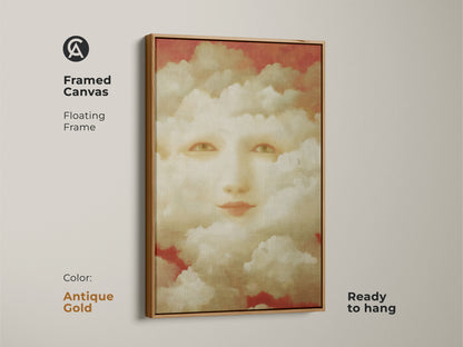 A dreamy celestial wall decor art piece. This artwork is perfect for bedroom decor. It serves as a thoughtful gift for artists. The artwork brings a unique poetic touch to any space.