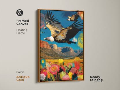 Google Drive warns about scanning the colorful Vulture Art Print file for viruses. Download the abstract canyon landscape wall decor at your own discretion. This wildlife canvas art might have potential risks. Proceed with caution when accessing the eclectic gift for nature lovers.