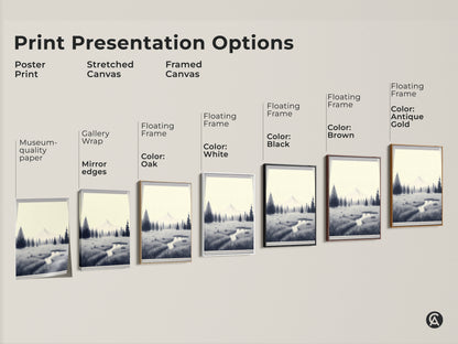 Explore print presentation options for minimalist mountain artwork. See poster prints stretched canvases and framed canvases. Find black and white landscape prints perfect for any decor style. Discover the beauty of Scandinavian pine tree canvas art.