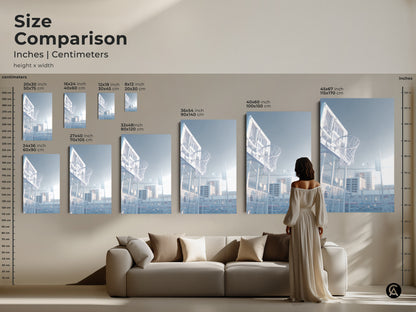 Size comparison of basketball hoop art prints. Various sizes are available in inches and centimeters. Find the perfect size for your space. Shop canvas and poster prints online today.