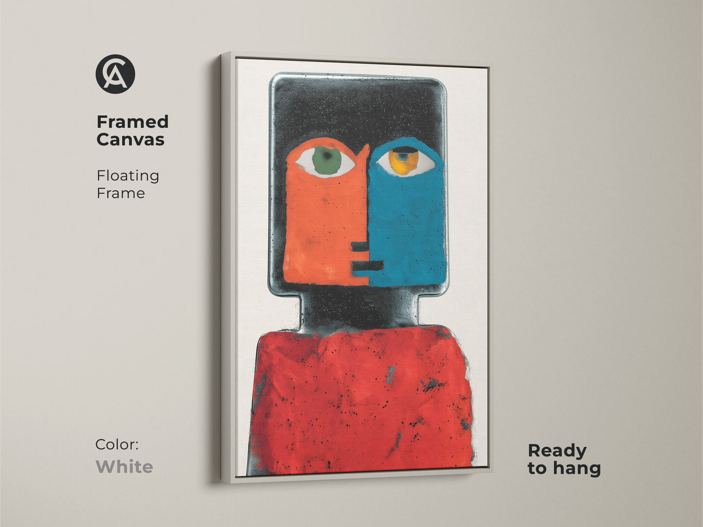 Google Drive Image of a Contemporary Abstract Face Portrait artwork. The file could not be scanned for viruses. Download the red and blue figurative art at your own risk.